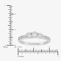 Limited Quantities! Womens 1/4 CT. T.W. Natural White Diamond 10K White Gold Engagement Ring