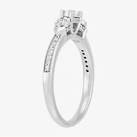 Limited Quantities! Womens 1/4 CT. T.W. Natural White Diamond 10K White Gold Engagement Ring