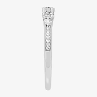 Limited Quantities! Womens 1/4 CT. T.W. Natural White Diamond 10K White Gold Engagement Ring