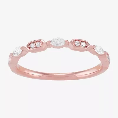 Limited Quantities! Womens 1/5 CT. Natural White Diamond 10K Rose Gold Band