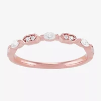 Limited Quantities! Womens 1/5 CT. Natural White Diamond 10K Rose Gold Band
