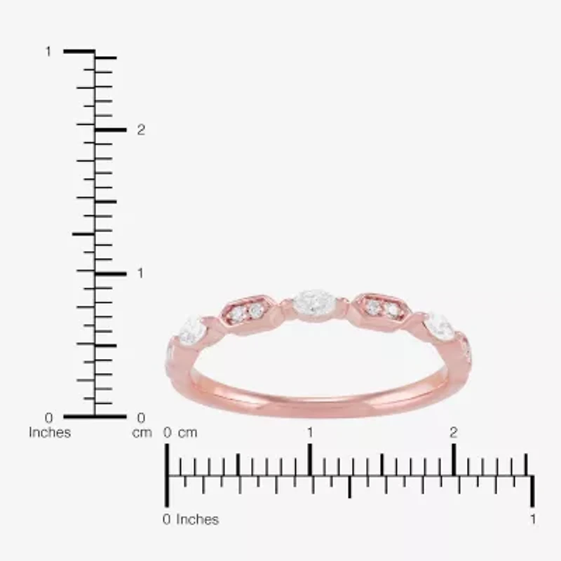 Limited Quantities! Womens 1/5 CT. Natural White Diamond 10K Rose Gold Band