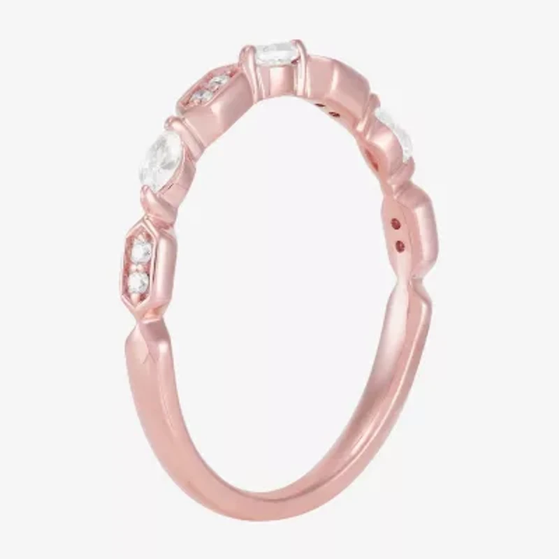 Limited Quantities! Womens 1/5 CT. Natural White Diamond 10K Rose Gold Band
