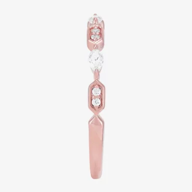 Limited Quantities! Womens 1/5 CT. Natural White Diamond 10K Rose Gold Band