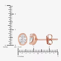 Limited Quantities! 1/2 CT. T.W. Natural White Diamond 10K Rose Gold 5.9mm Oval Stud Earrings