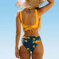 CUPSHE Swimwear Womens Floral 2-pc. Bikini Set