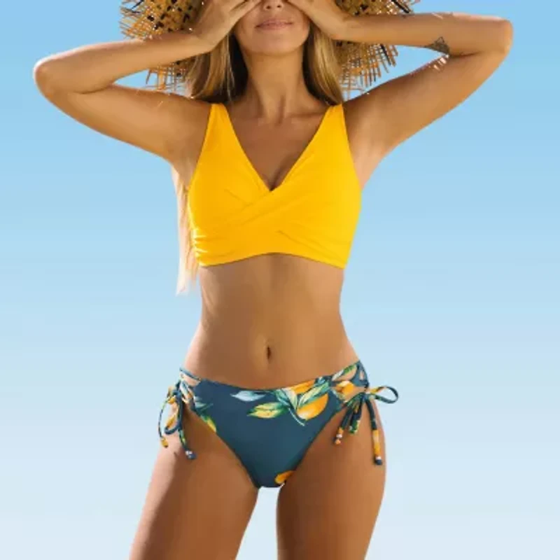 CUPSHE Swimwear Womens Floral 2-pc. Bikini Set