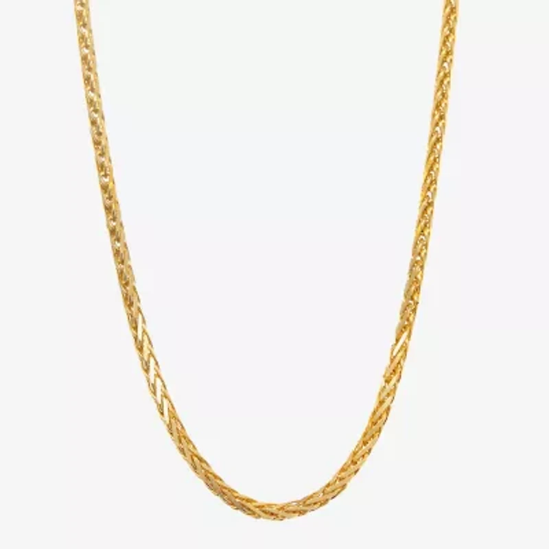 Unisex Adult 14K Gold 16 Inch Wheat Chain Necklace