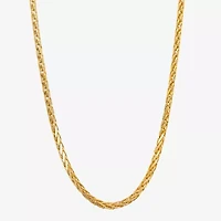 Unisex Adult 14K Gold 16 Inch Wheat Chain Necklace