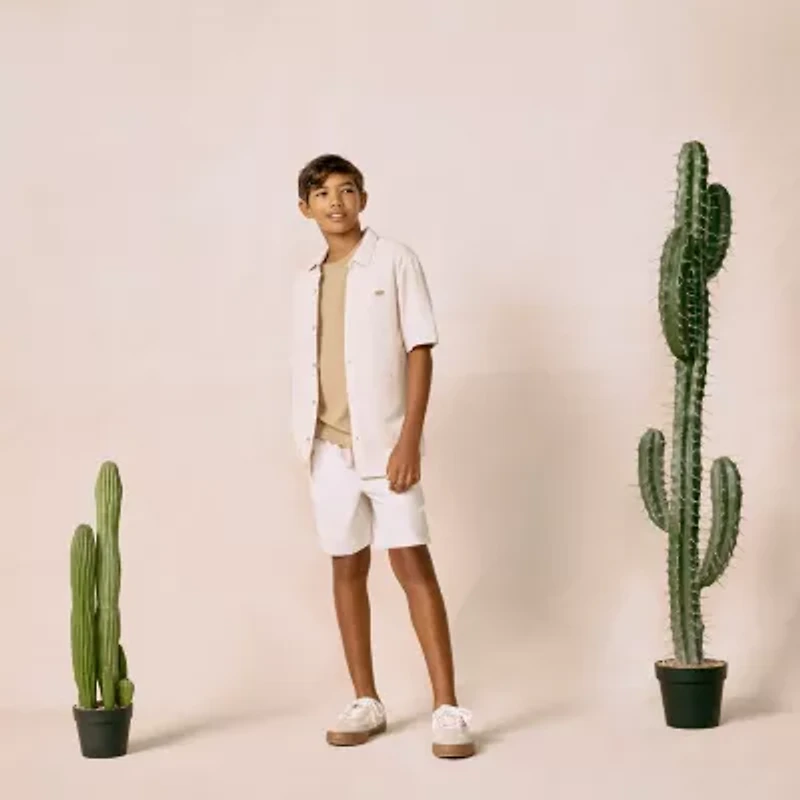 Levi's Big Kid Boys Short Sleeve Regular Fit Button-Down Shirt