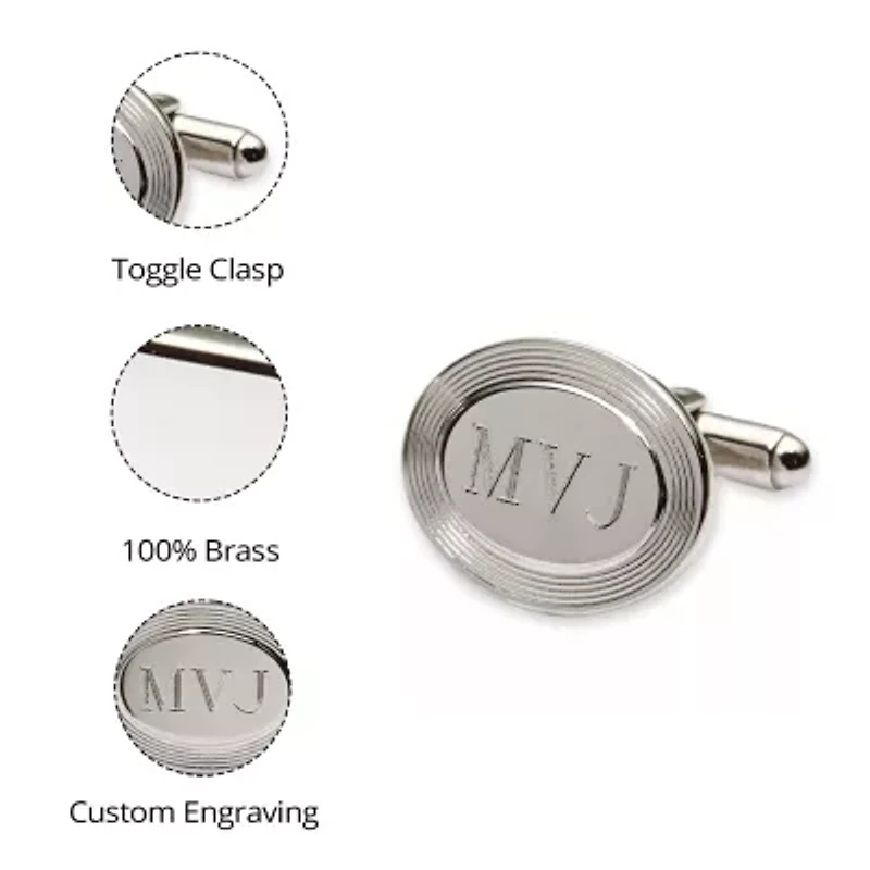 Personalized Oval Cuff Links