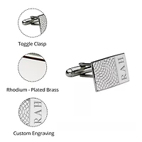 Personalized Snakeskin Pattern Cuff Links
