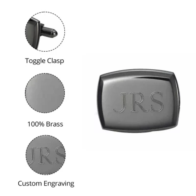 Personalized Gunmetal Cufflinks