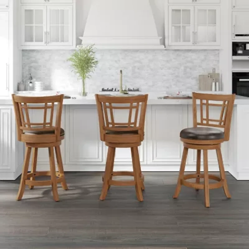 Fairfox Swivel Barstool with Back