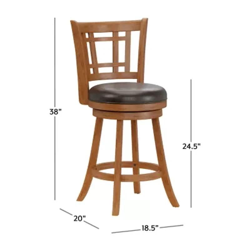 Fairfox Swivel Barstool with Back