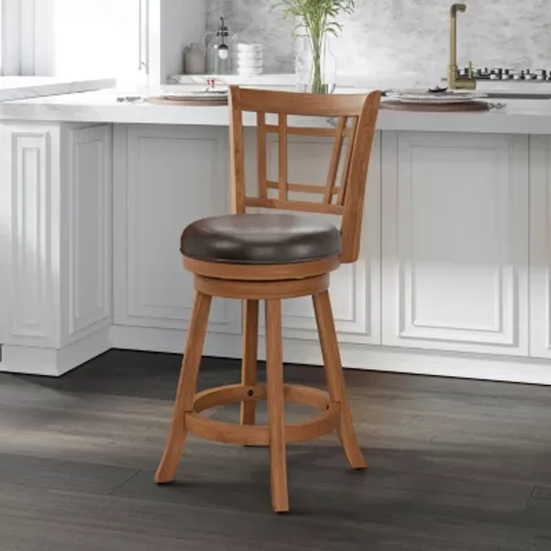 Fairfox Swivel Barstool with Back