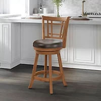 Fairfox Swivel Barstool with Back
