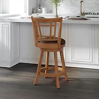 Fairfox Swivel Barstool with Back
