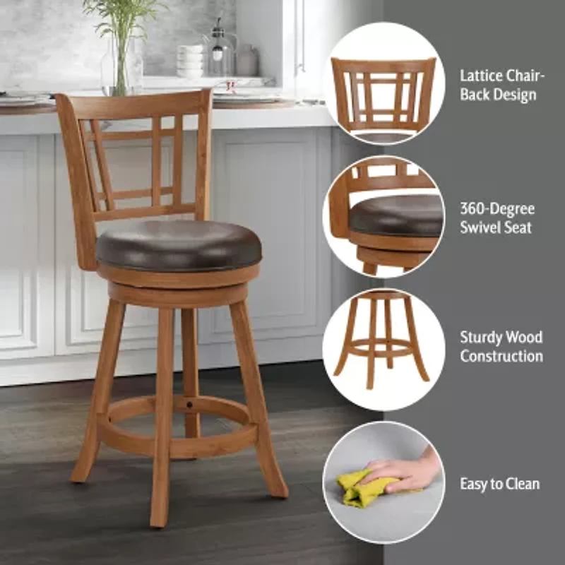 Fairfox Swivel Barstool with Back