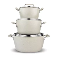 Granitestone 6-pc. Stackable Nesting Non-Stick Pot and Pans Cookware Set