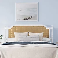 Melanie Wood and Cane Headboard