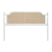 Melanie Wood and Cane Headboard
