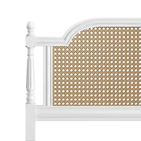 Melanie Wood and Cane Headboard