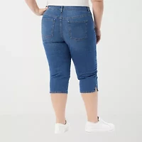 Gloria Vanderbilt Amanda Womens Straight High Rise Plus Capri Pant