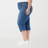 Gloria Vanderbilt Amanda Womens Straight High Rise Plus Capri Pant