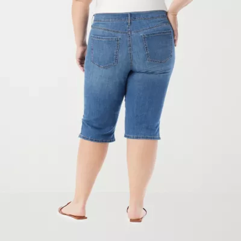 Gloria Vanderbilt Womens Straight Mid Rise Skimmer Pant