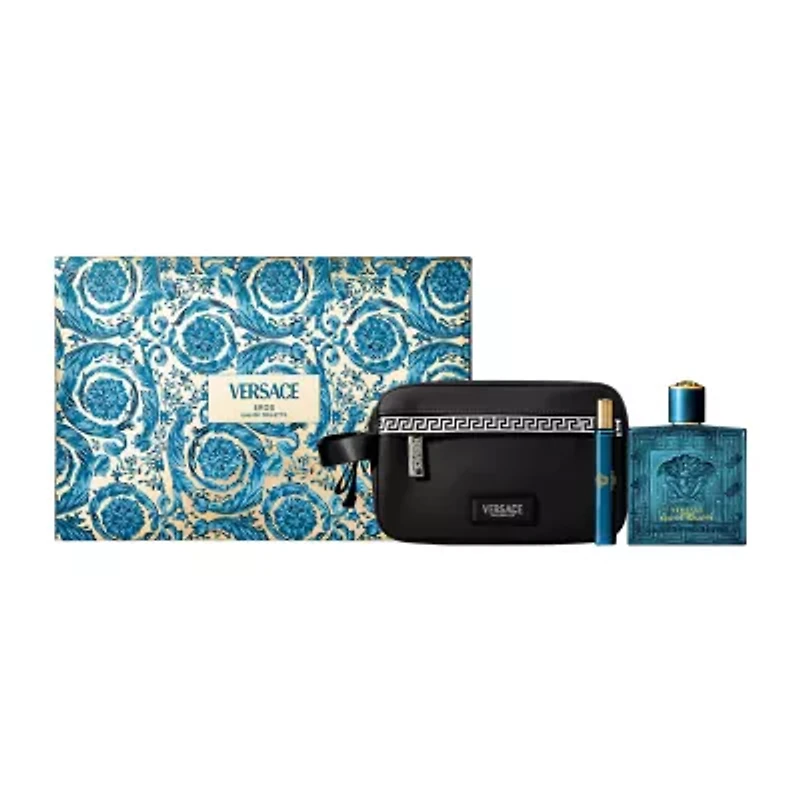 Versace Eros Mens Eau De Toilette 3-Pc Gift Set