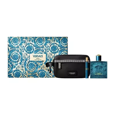 Versace Eros Mens Eau De Toilette 3-Pc Gift Set