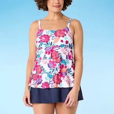 Sonnet Shores Womens Exotic Floral Swim Dress