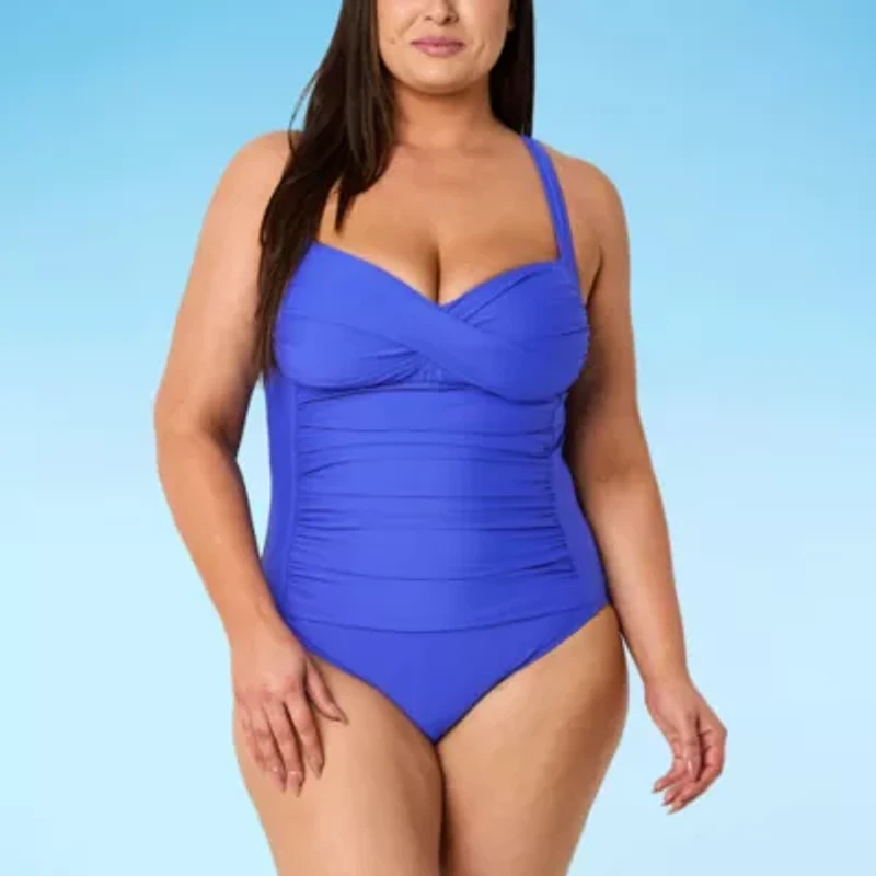 Liz Claiborne Womens Plus Swim Dress