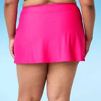 Sonnet Shores Womens Comfort Waistband Neon Plus Swim Skirt