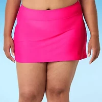 Sonnet Shores Womens Comfort Waistband Neon Plus Swim Skirt