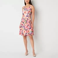 Perceptions Womens Floral Jacket Dress