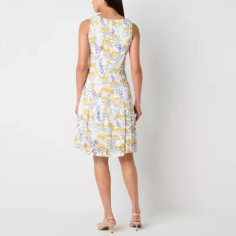 Perceptions Womens Floral Jacket Dress
