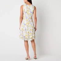 Perceptions Womens Floral Jacket Dress