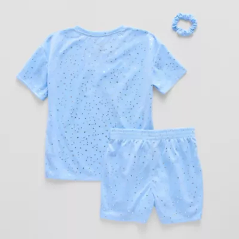 Sleep On It Little & Big Kid Girls Crew Neck Short Sleeve 2-pc. Pajama Sets