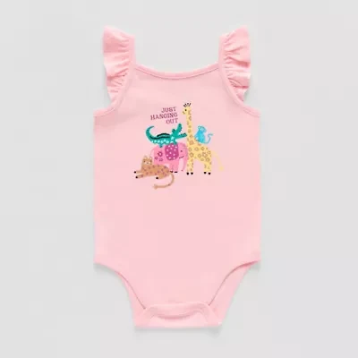Okie Dokie Baby Girls Round Neck Sleeveless Bodysuit