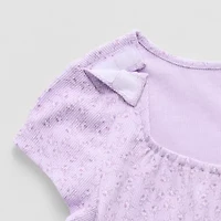 Thereabouts Little & Big Kid Girls Easy-on + Easy-off U Neck Short Sleeve Adaptive T-Shirt