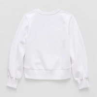 Thereabouts Little & Big Kid Girls Crew Neck Fleece Long Sleeve Sweatshirt