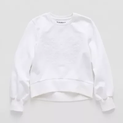 Thereabouts Little & Big Kid Girls Crew Neck Fleece Long Sleeve Sweatshirt