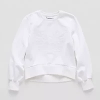 Thereabouts Little & Big Kid Girls Crew Neck Fleece Long Sleeve Sweatshirt