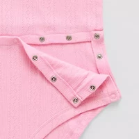 Thereabouts Little & Big Kid Girls Round Neck Short Sleeve Adaptive Bodysuit