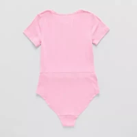 Thereabouts Little & Big Kid Girls Round Neck Short Sleeve Adaptive Bodysuit