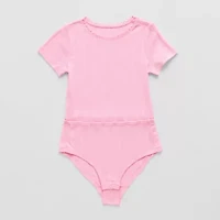 Thereabouts Little & Big Kid Girls Round Neck Short Sleeve Adaptive Bodysuit