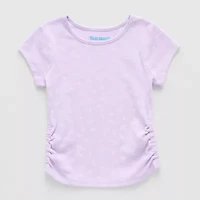 Thereabouts Rib Little & Big Kid Girls Round Neck Short Sleeve T-Shirt
