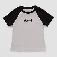 Thereabouts Little & Big Kid Girls Round Neck Short Sleeve T-Shirt